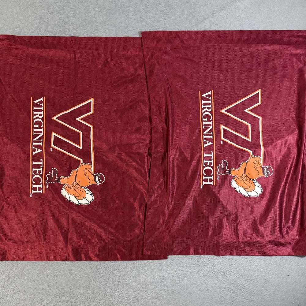 Vintage 90s‎ Virginia Tech Hokies Mesh Pillowcase Burgundy